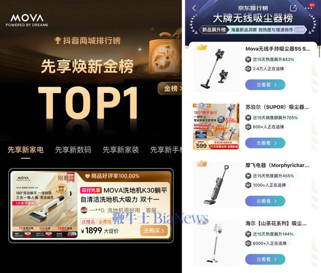 泛亚·电竞(中国)官方网站双11斩获多项第一MOVA以创新技术领跑智能家电赛道